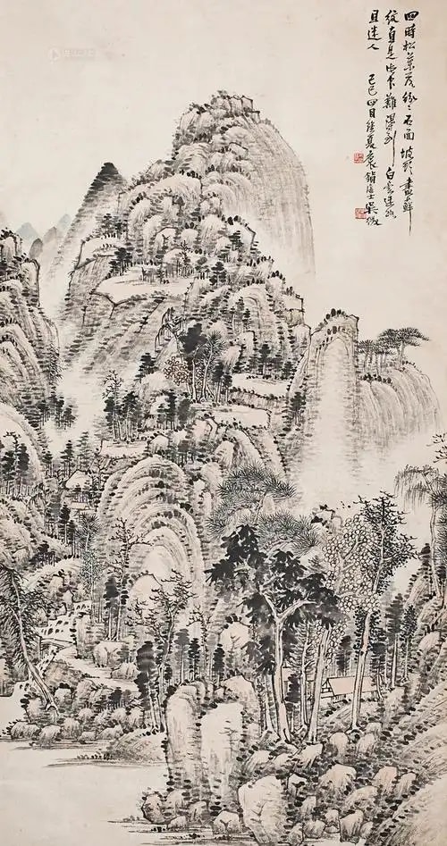 写意山水立轴