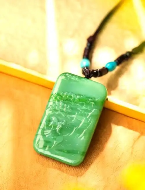碧玉山水牌