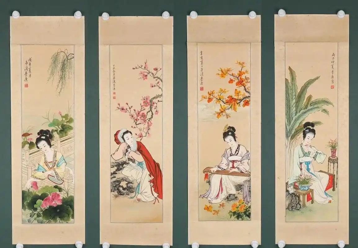 工笔仕女镜片